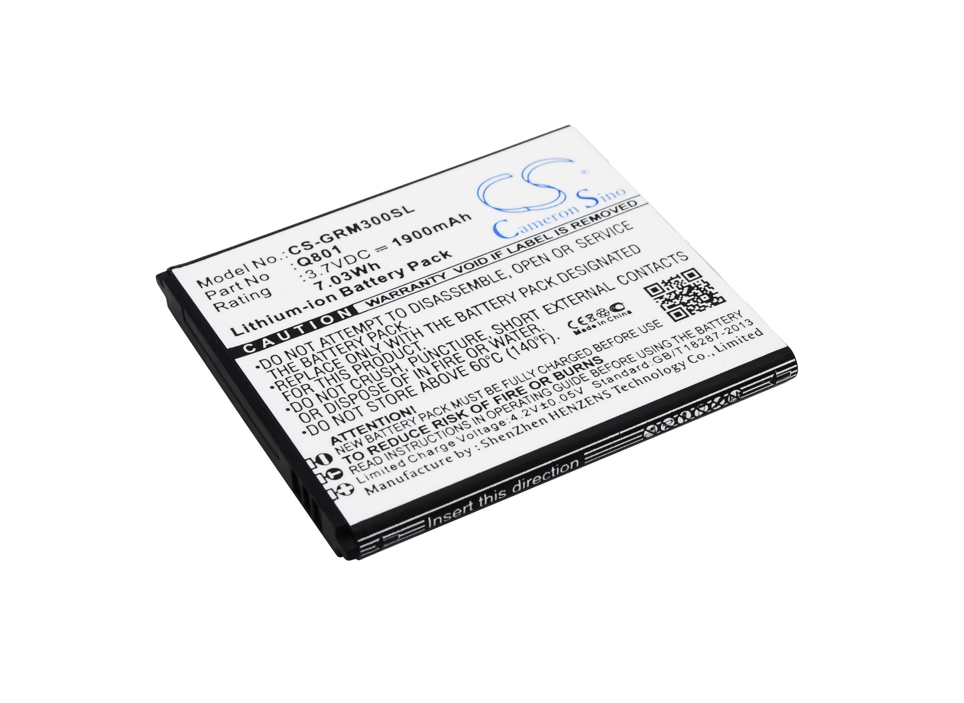 3.7V 1900mAh/7.03Wh Li-ion Mobile/SmartPhone Battery for Green Orange