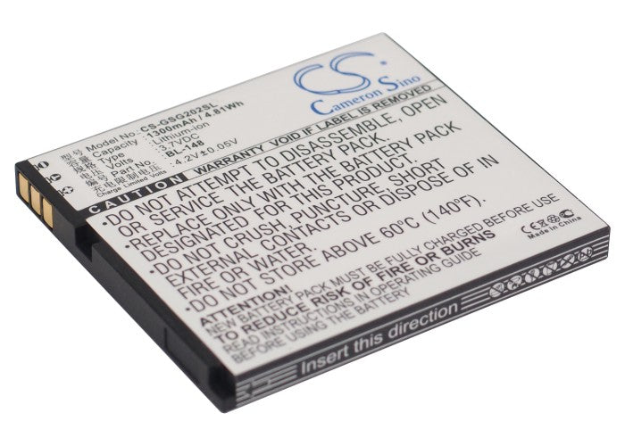 3.7V 1300mAh/4.81Wh Li-ion Mobile/SmartPhone Battery for GSmart