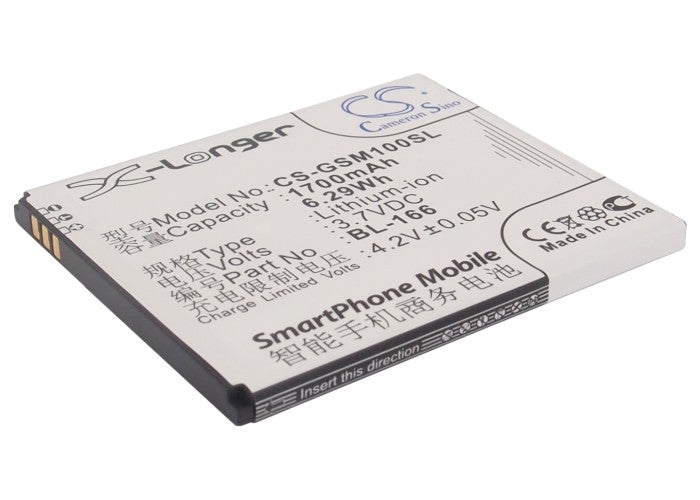3.7V 1700mAh/6.29Wh Li-ion Mobile/SmartPhone Battery for GSmart