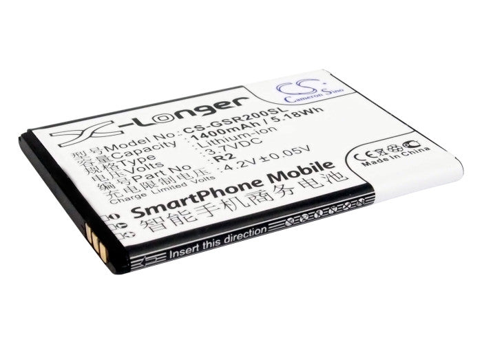 3.7V 1400mAh/5.18Wh Li-ion Mobile/SmartPhone Battery for GSmart