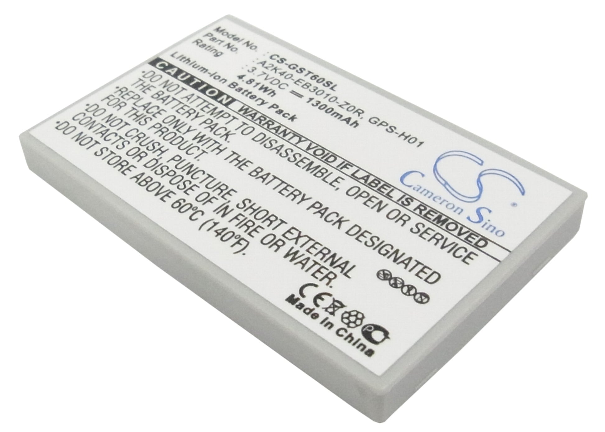 3.7V 1300mAh/4.81Wh Li-ion Mobile/SmartPhone Battery for Gigabyte