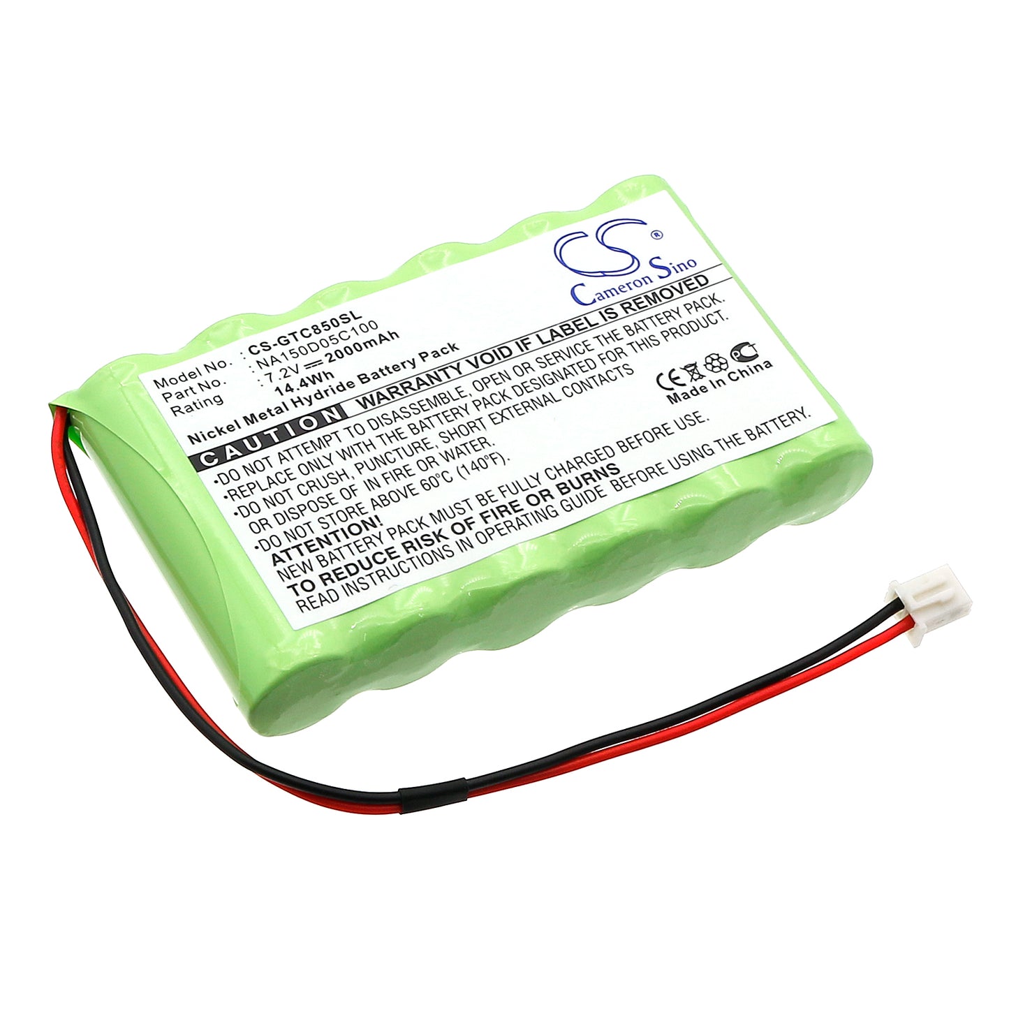 7.2V 2000mAh Ni-MH Equipment/Survey Battery for Graetz