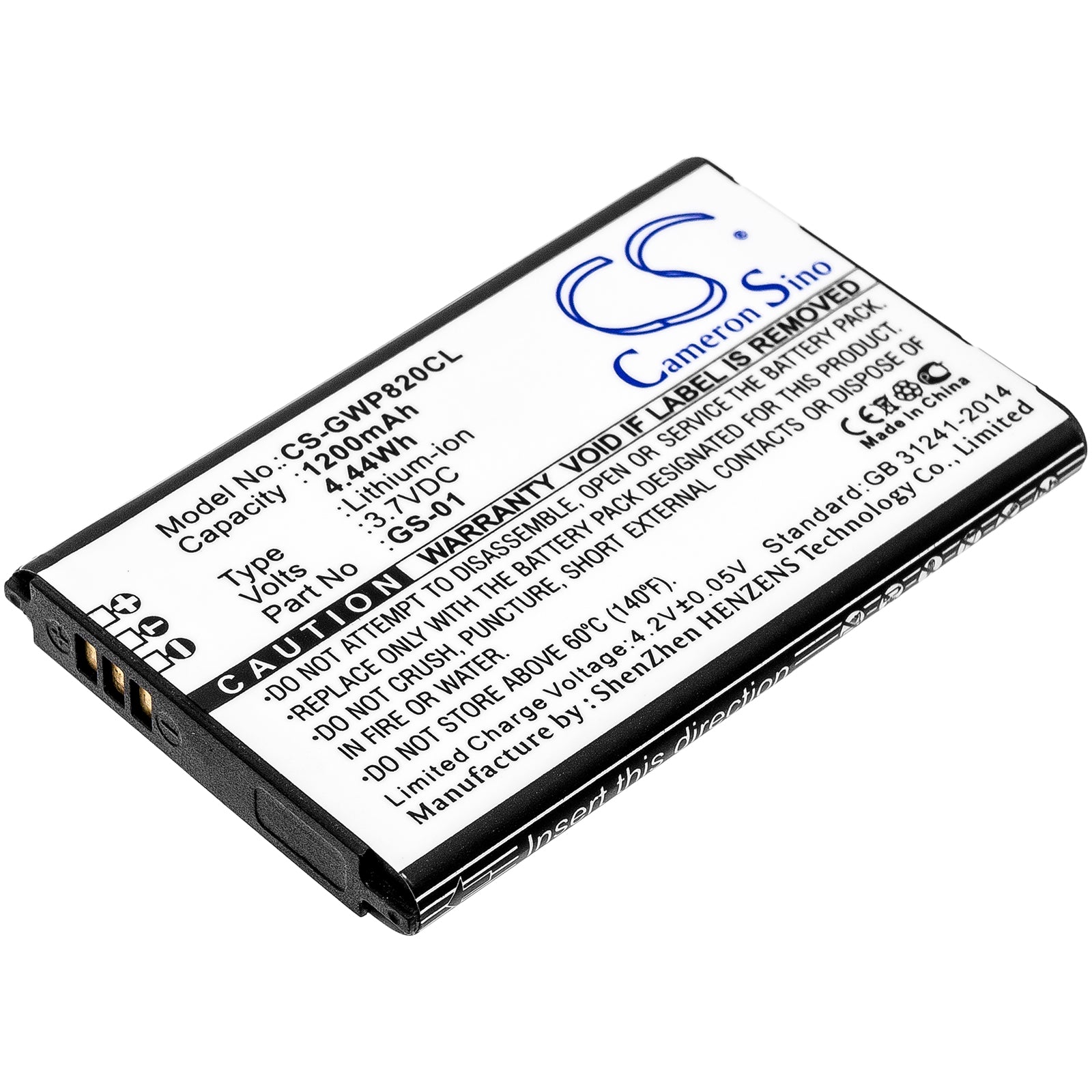 CS-GWP820CL Replacement Battery – Compatible with DP730, GMD1208, WP810, WP820