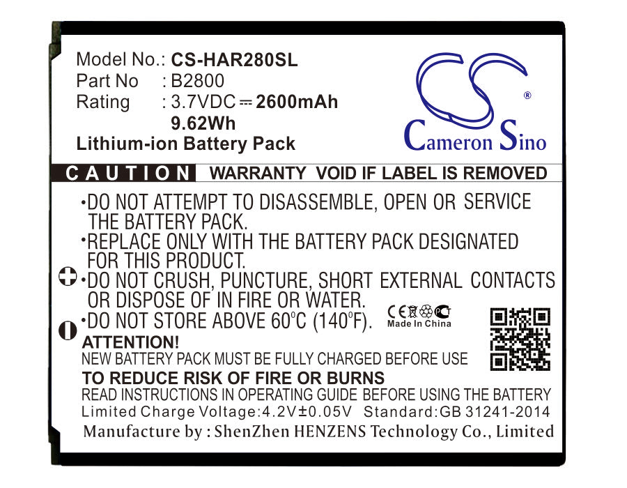 CS-HAR280SL Replacement Battery – Compatible with Omega Prime XL