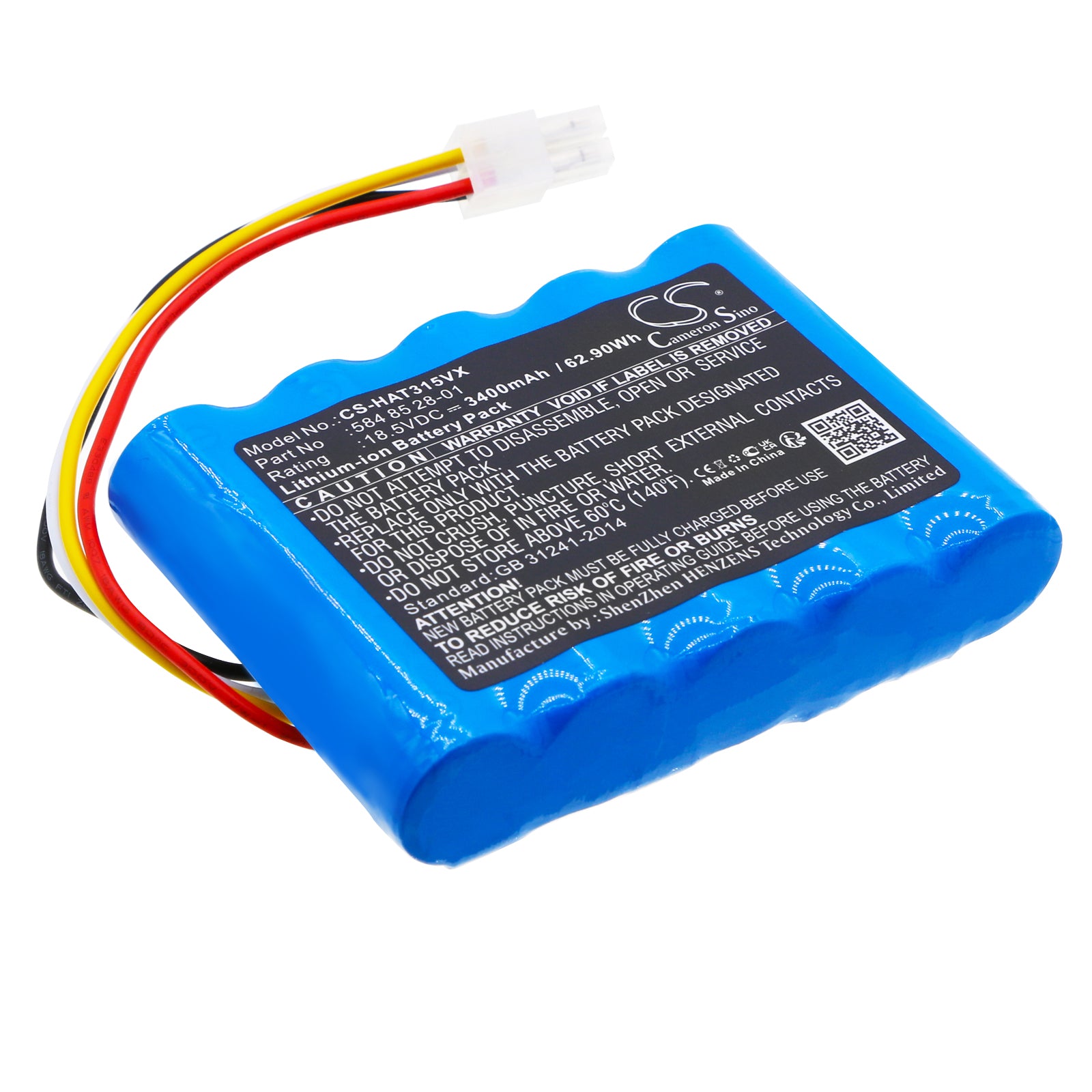 18.5V 3400mAh/62.90Wh Li-ion Vacuum Battery for Gardena