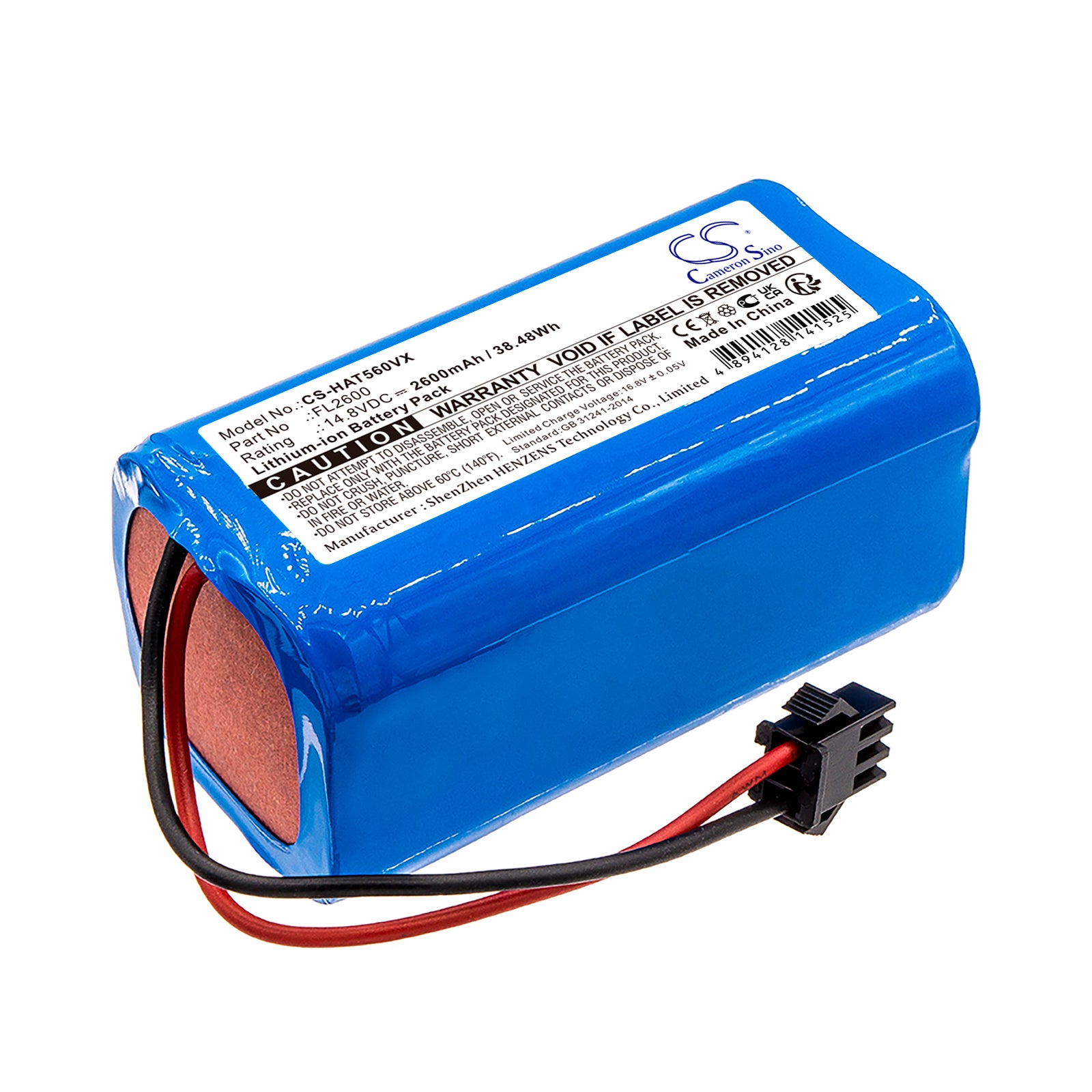 14.8V 2600mAh/38.48Wh Li-ion Vacuum Battery for Haier
