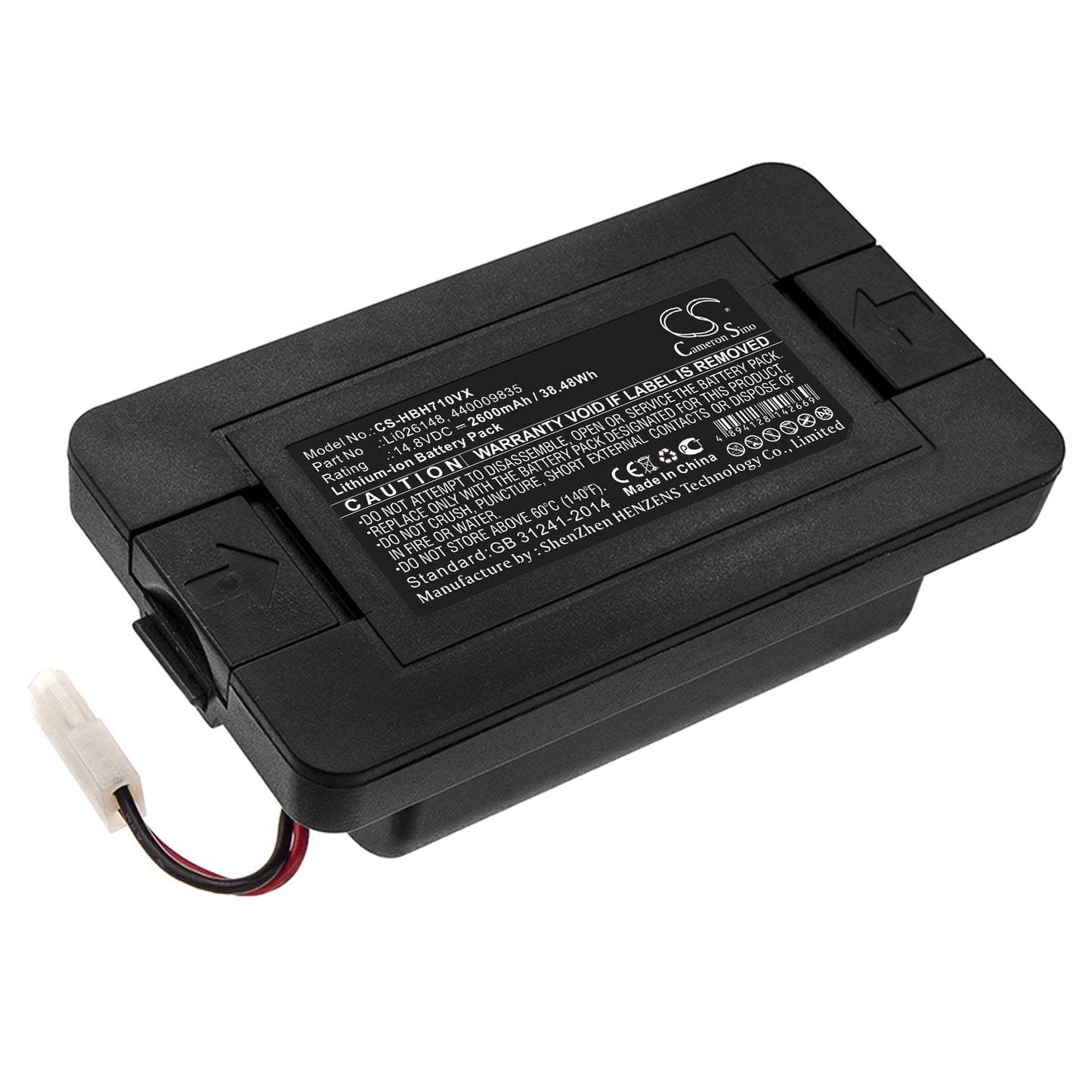 14.8V 2600mAh/38.48Wh Li-ion Vacuum Battery for Hoover