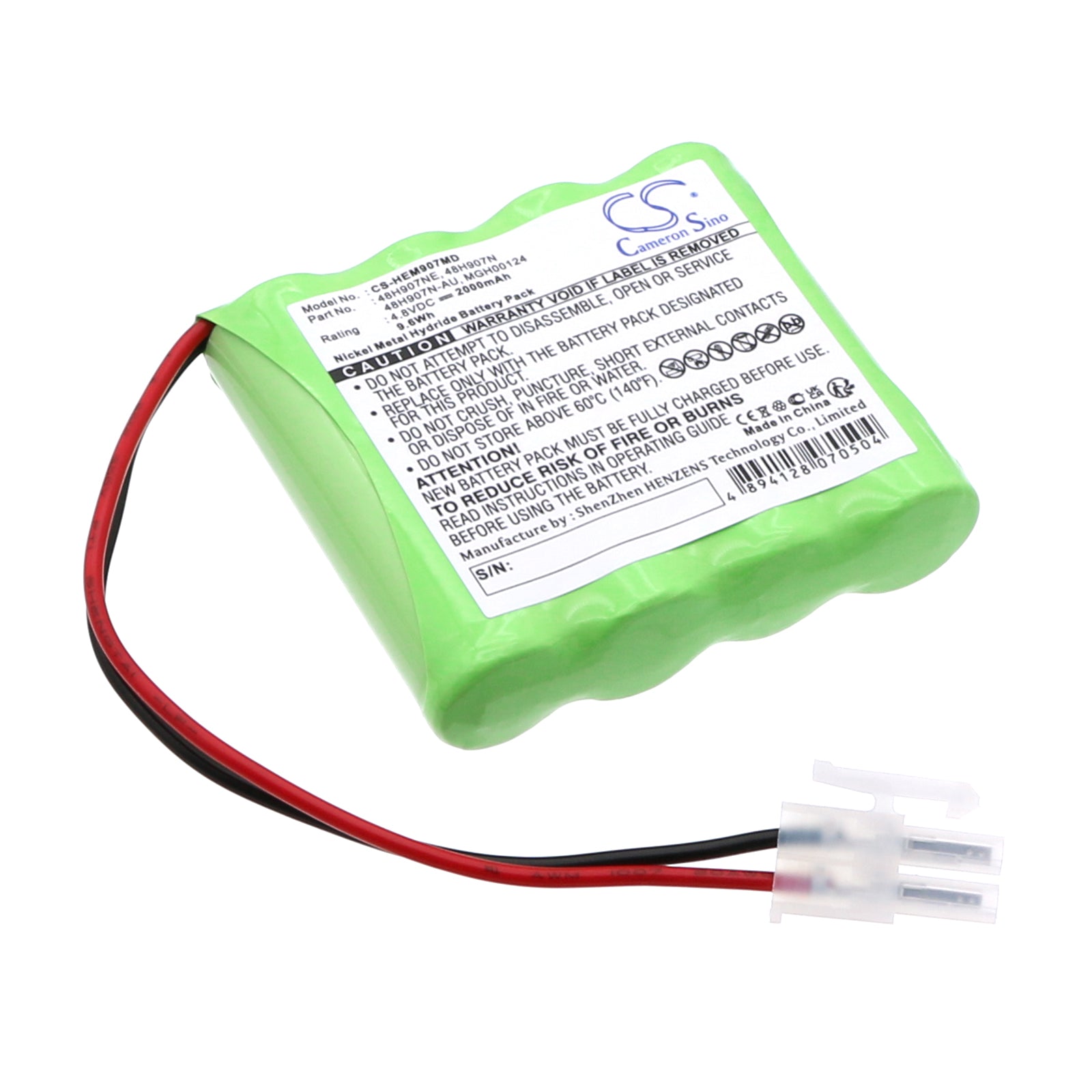 4.8V 2000mAh/9.6Wh Ni-MH Medical Battery for OMRON