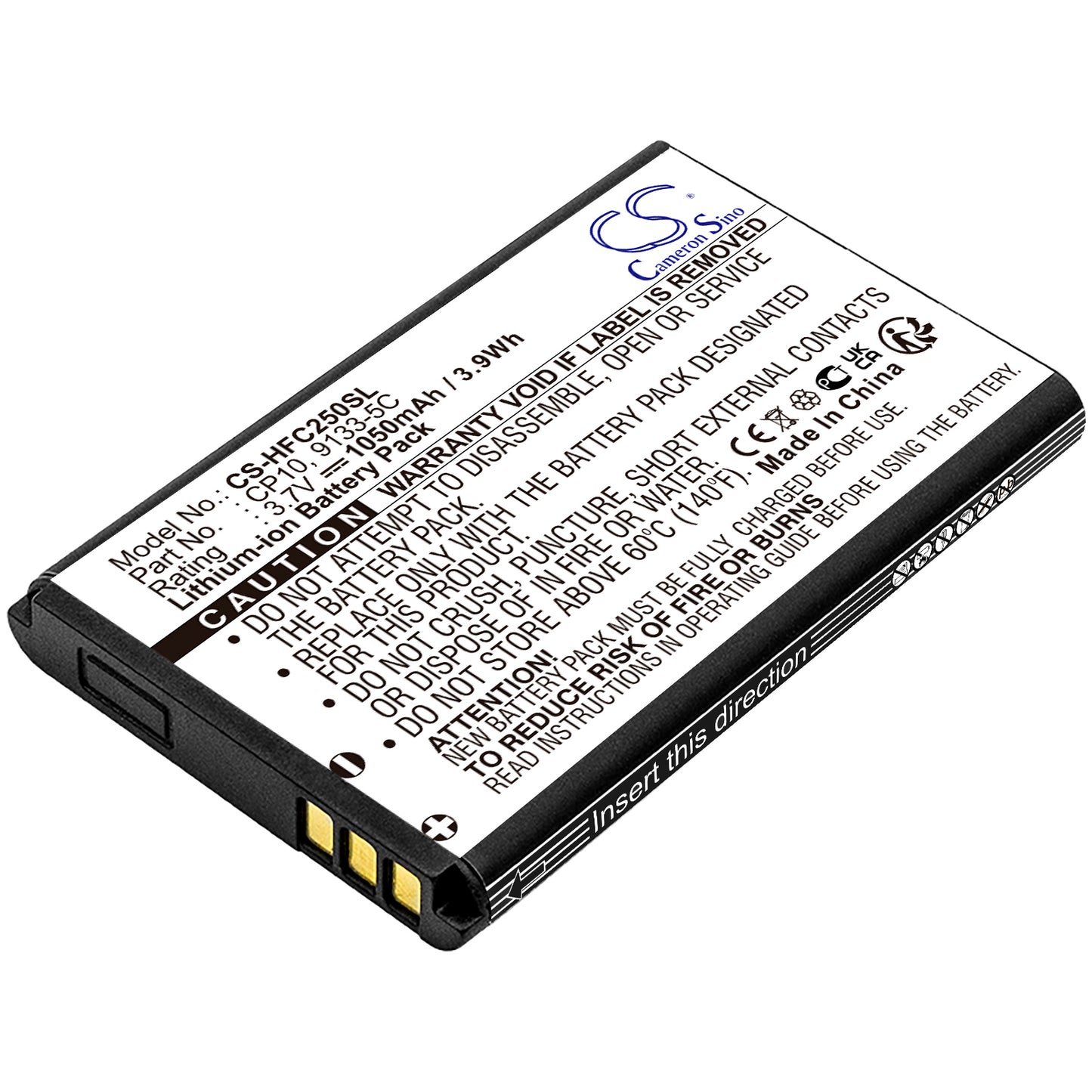 3.7V 1050mAh/3.89Wh Li-ion Mobile/SmartPhone Battery for Geemarc