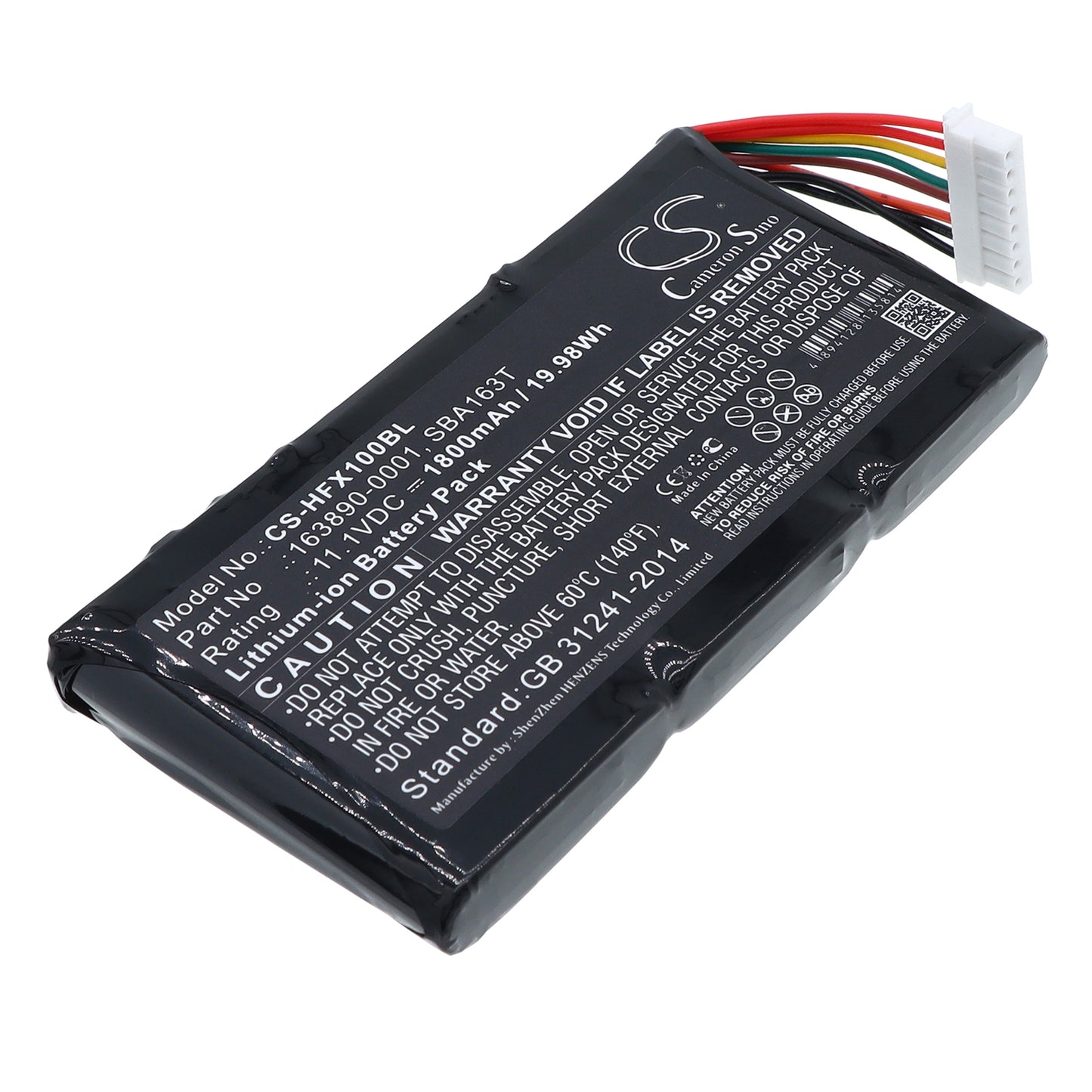 11.1V 1800mAh/19.98Wh Li-ion Barcode/Scanner Battery for Honeywell