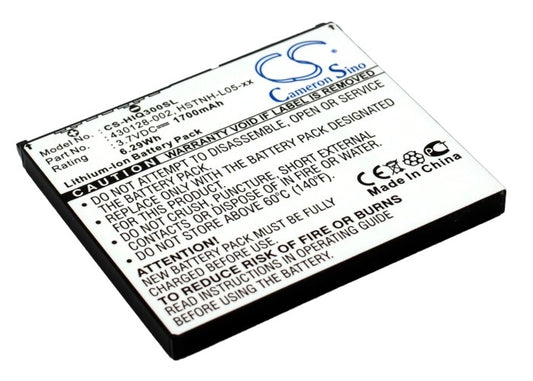 3.7V 1700mAh Li-ion PDA/Pocket PC Battery for HP
