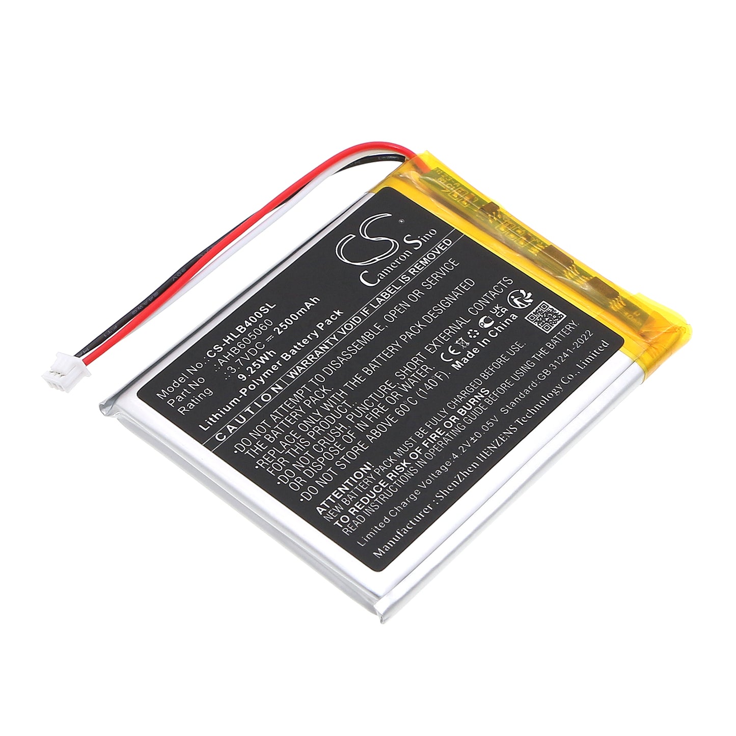 CS-HLB400SL Replacement Battery – Compatible with HB40 Monitor, HB50 Monitor, HB6351 Monitor