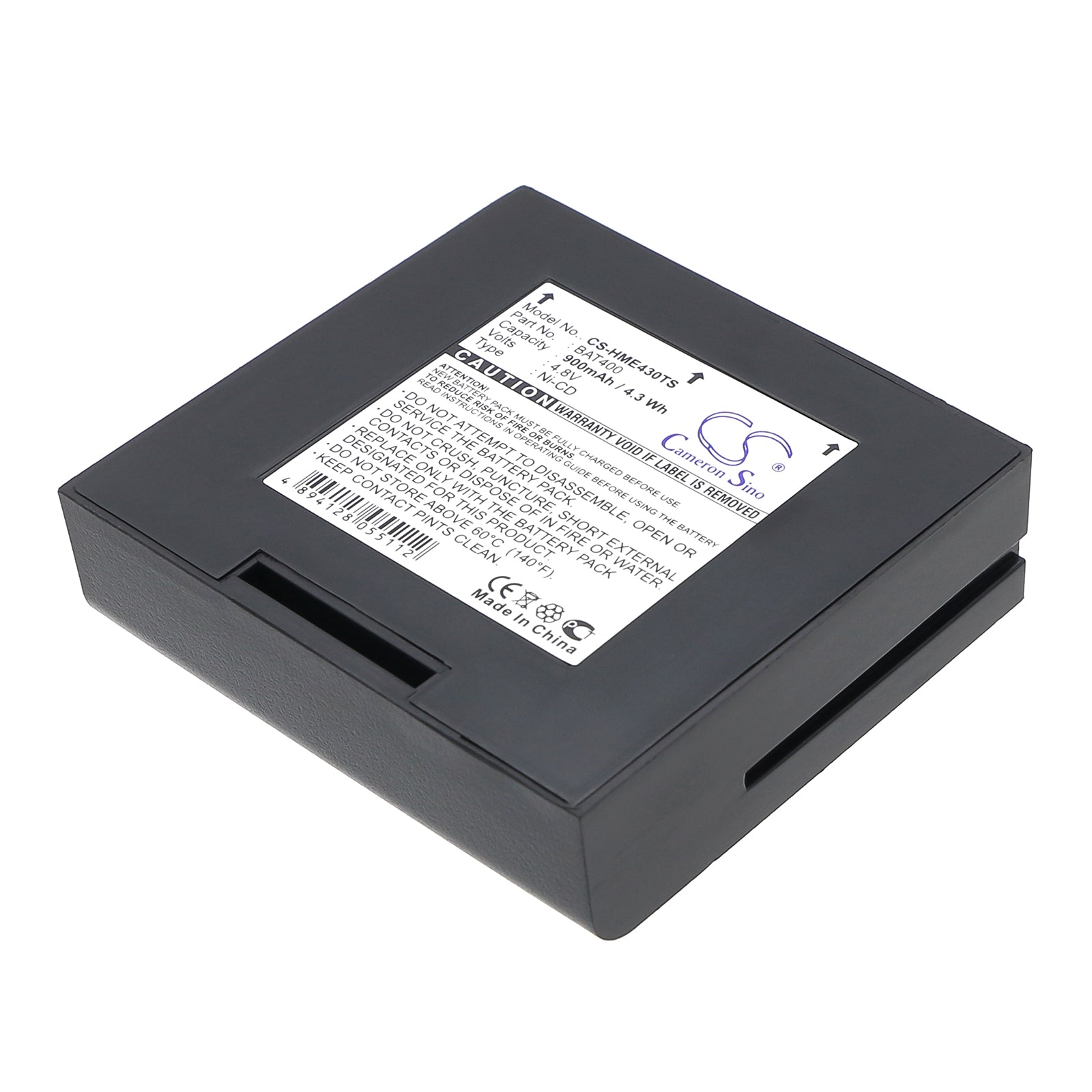 4.8V 900mAh/4.32Wh Ni-CD Wireless Headset Battery for HME