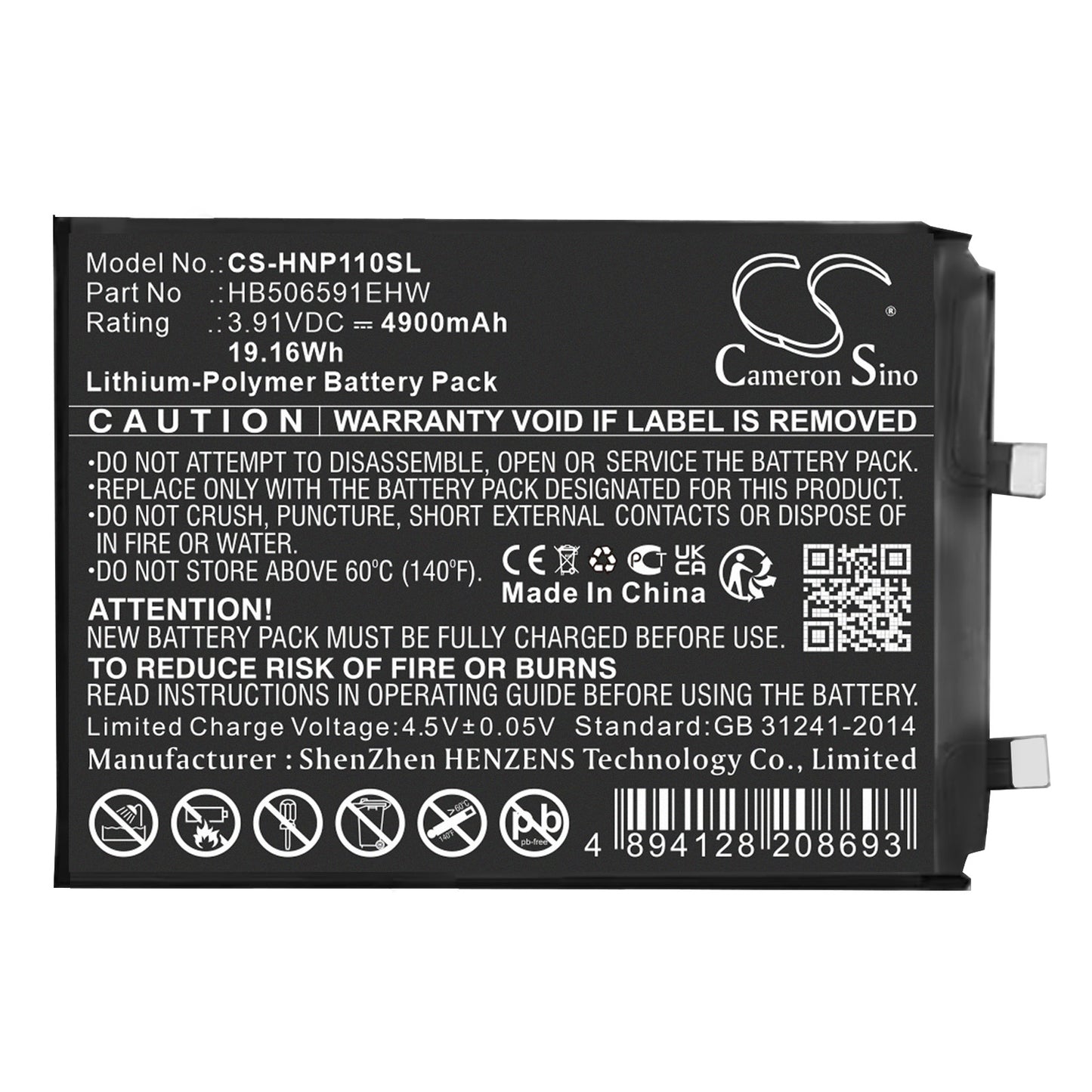 CS-HNP110SL Replacement Battery – Compatible with 100 Pro, MAA-AN10