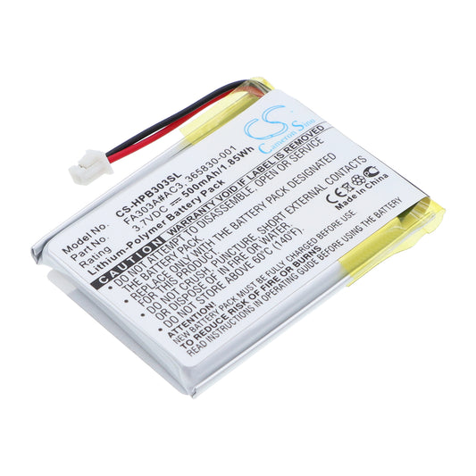 3.7V 500mAh/1.85Wh Li-Polymer Wireless Headset Battery for HP