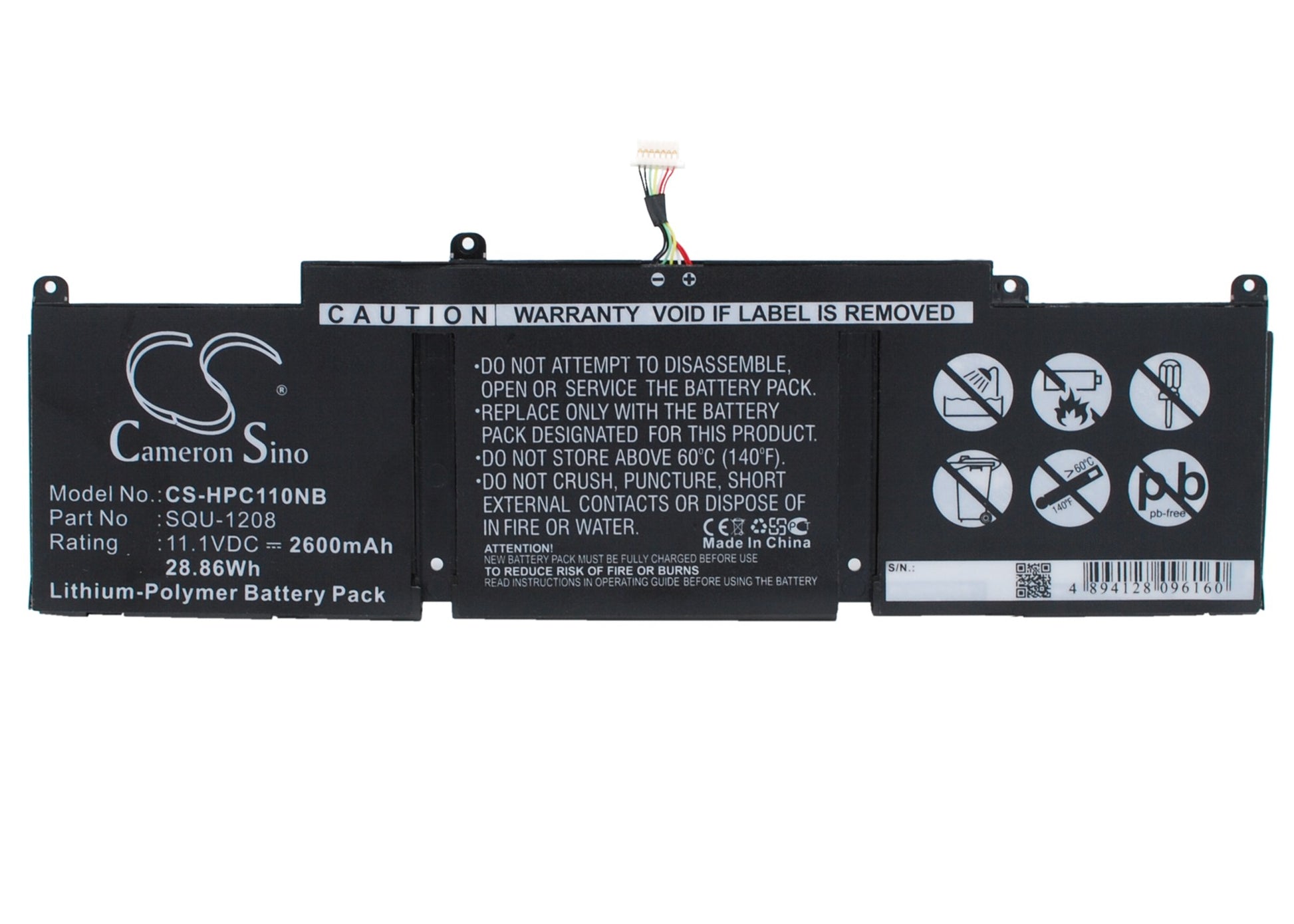 11.1V 2600mAh/28.86Wh Li-Polymer Notebook/Laptop Battery for HP