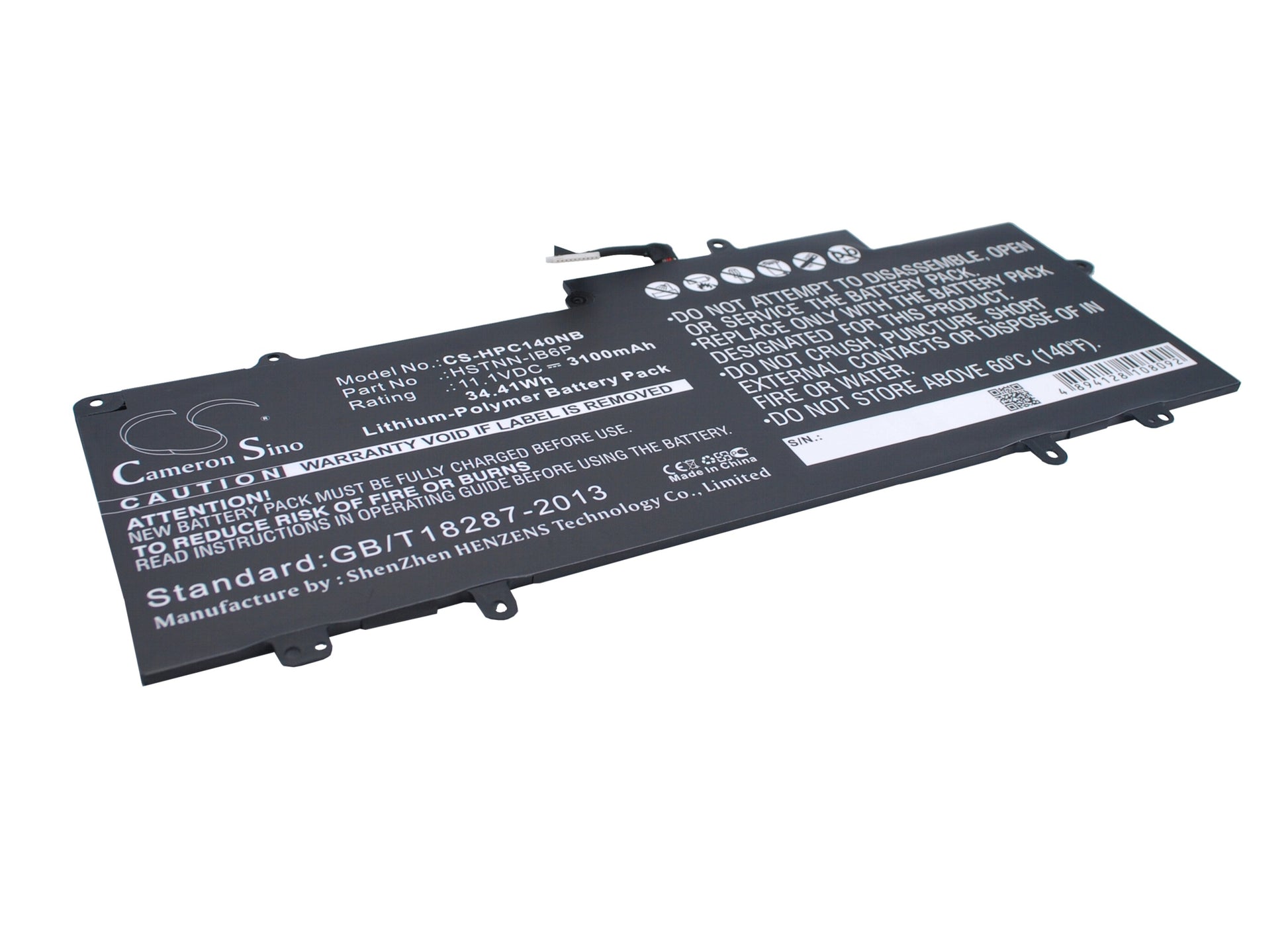 11.1V 3100mAh/34.41Wh Li-Polymer Notebook/Laptop Battery for HP