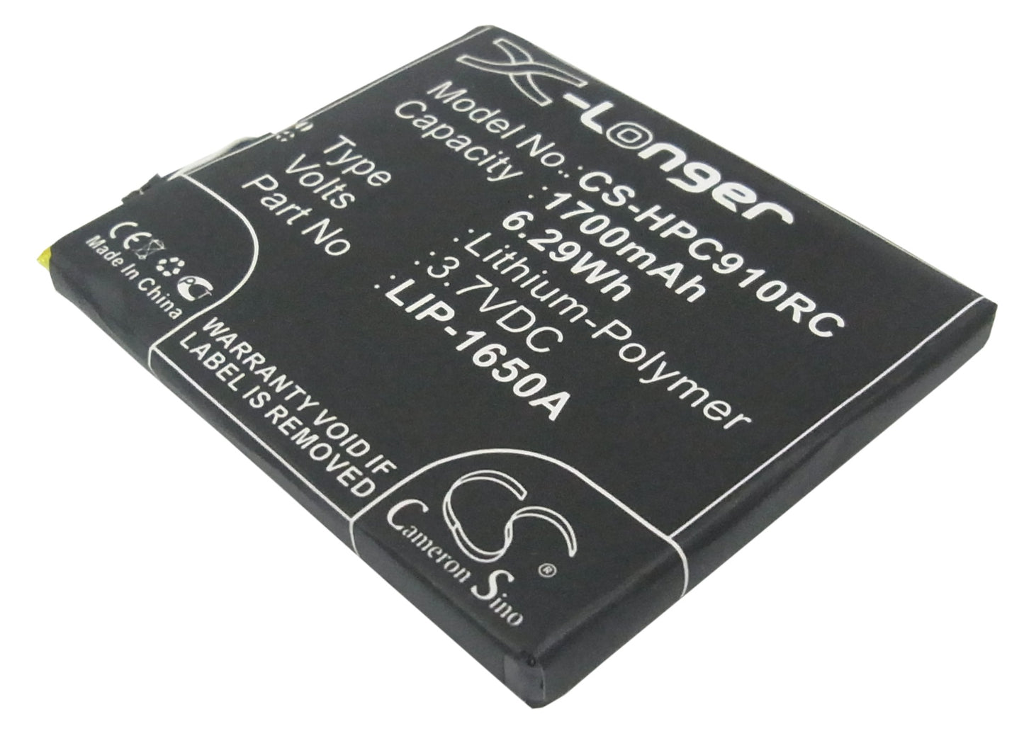 3.7V 1700mAh/6.29Wh Li-Polymer Hotspot Battery for Clear