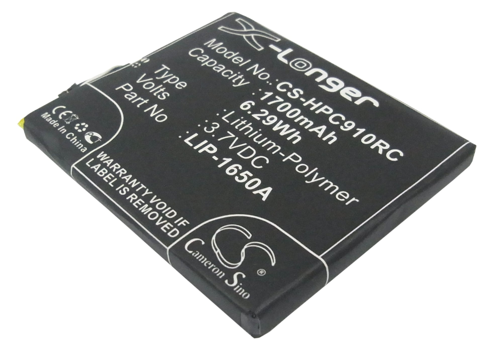 3.7V 1700mAh/6.29Wh Li-Polymer Hotspot Battery for Clear