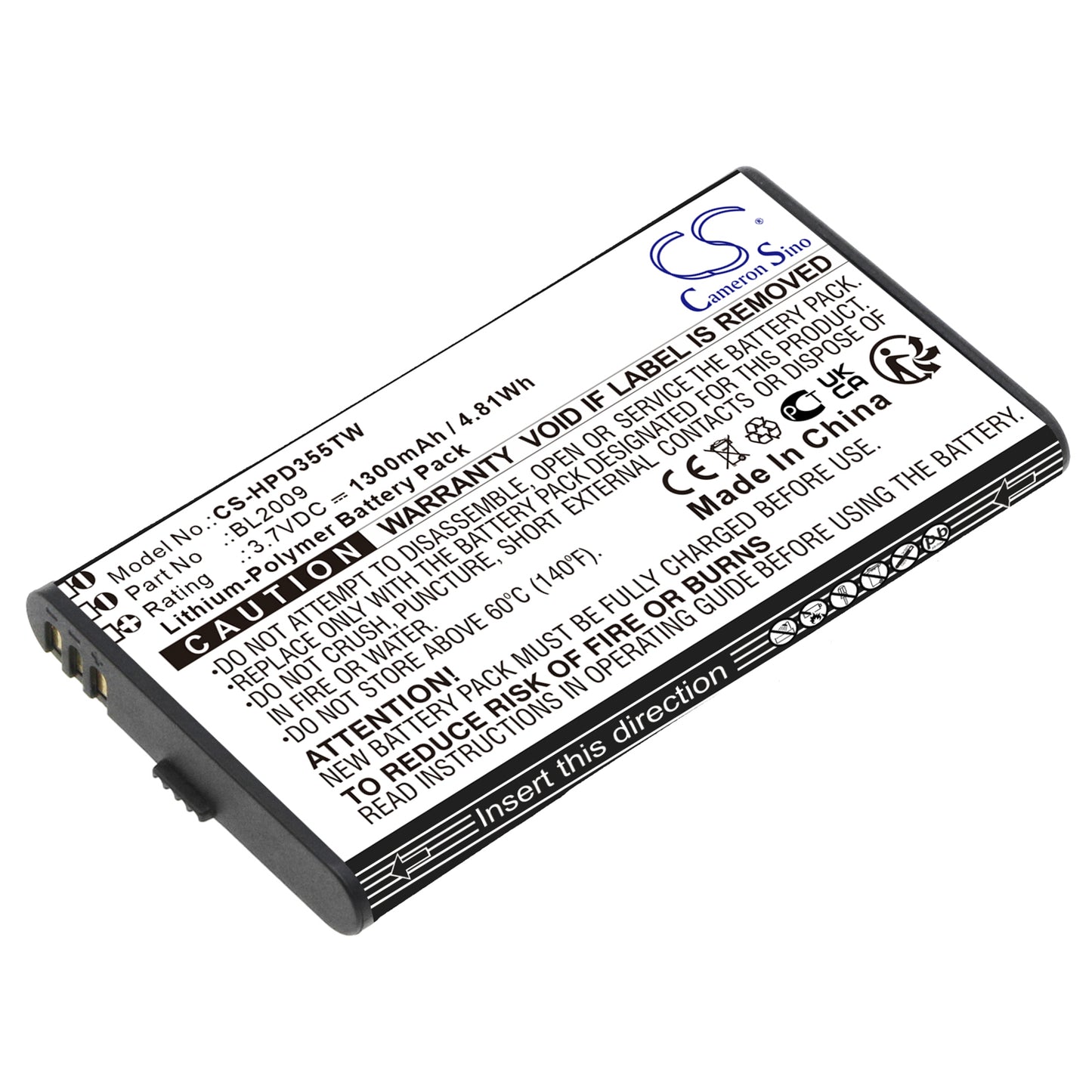 CS-HPD355TW Replacement Battery – Compatible with PD355, PD362i, PD365, PD365LF, PD375, PF355LF