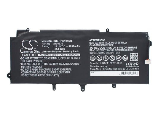 11.1V 3750mAh/41.63Wh Li-Polymer Notebook/Laptop Battery for HP