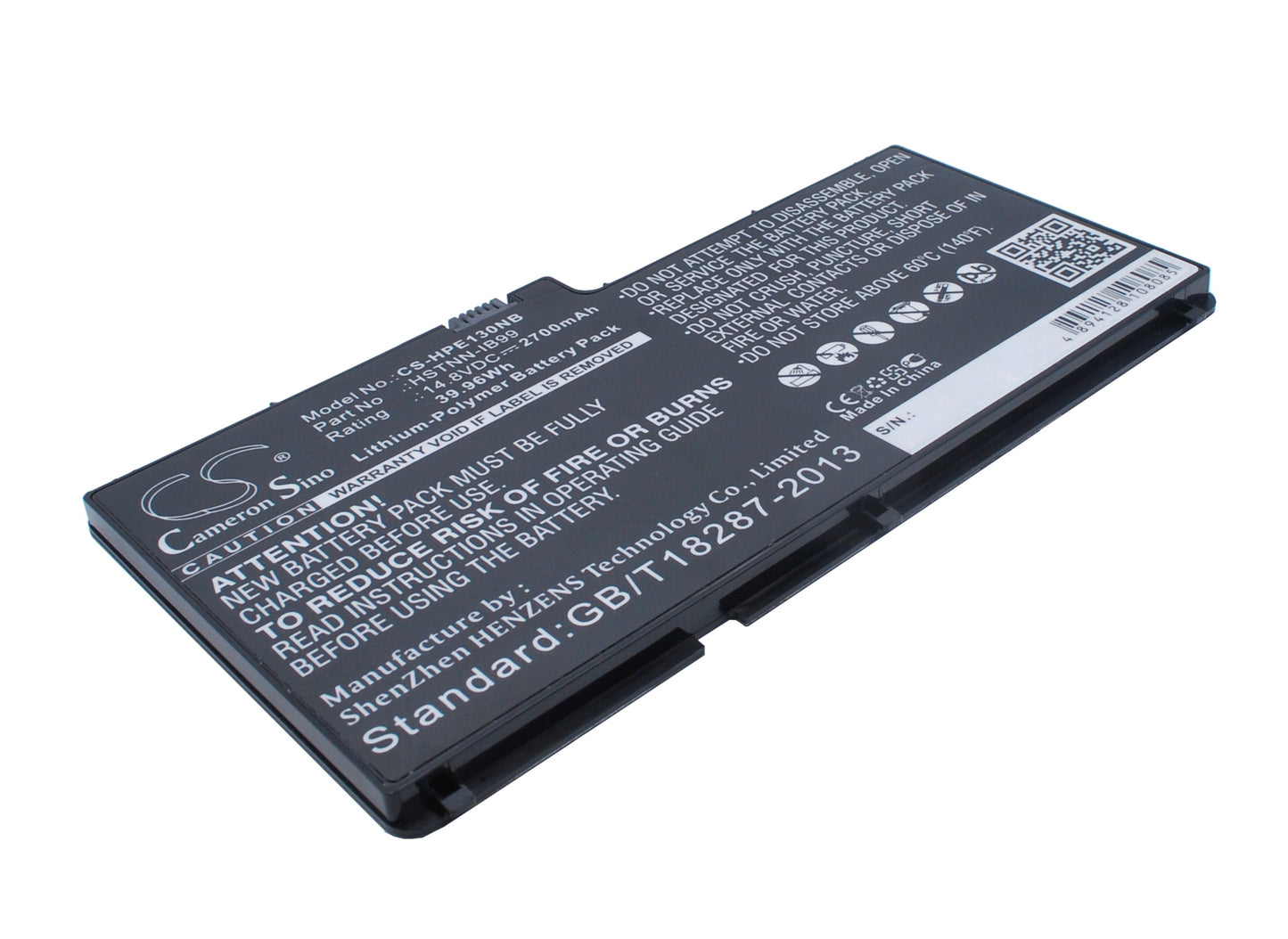 14.8V 2700mAh/39.96Wh Li-Polymer Notebook/Laptop Battery for HP