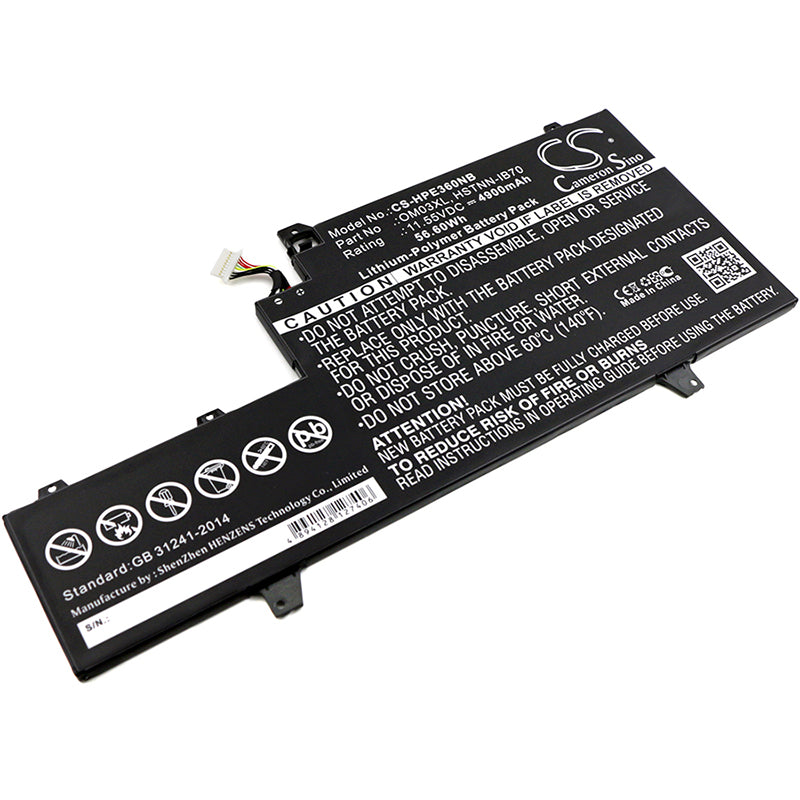 11.55V 4900mAh/56.60Wh Li-Polymer Notebook/Laptop Battery for HP