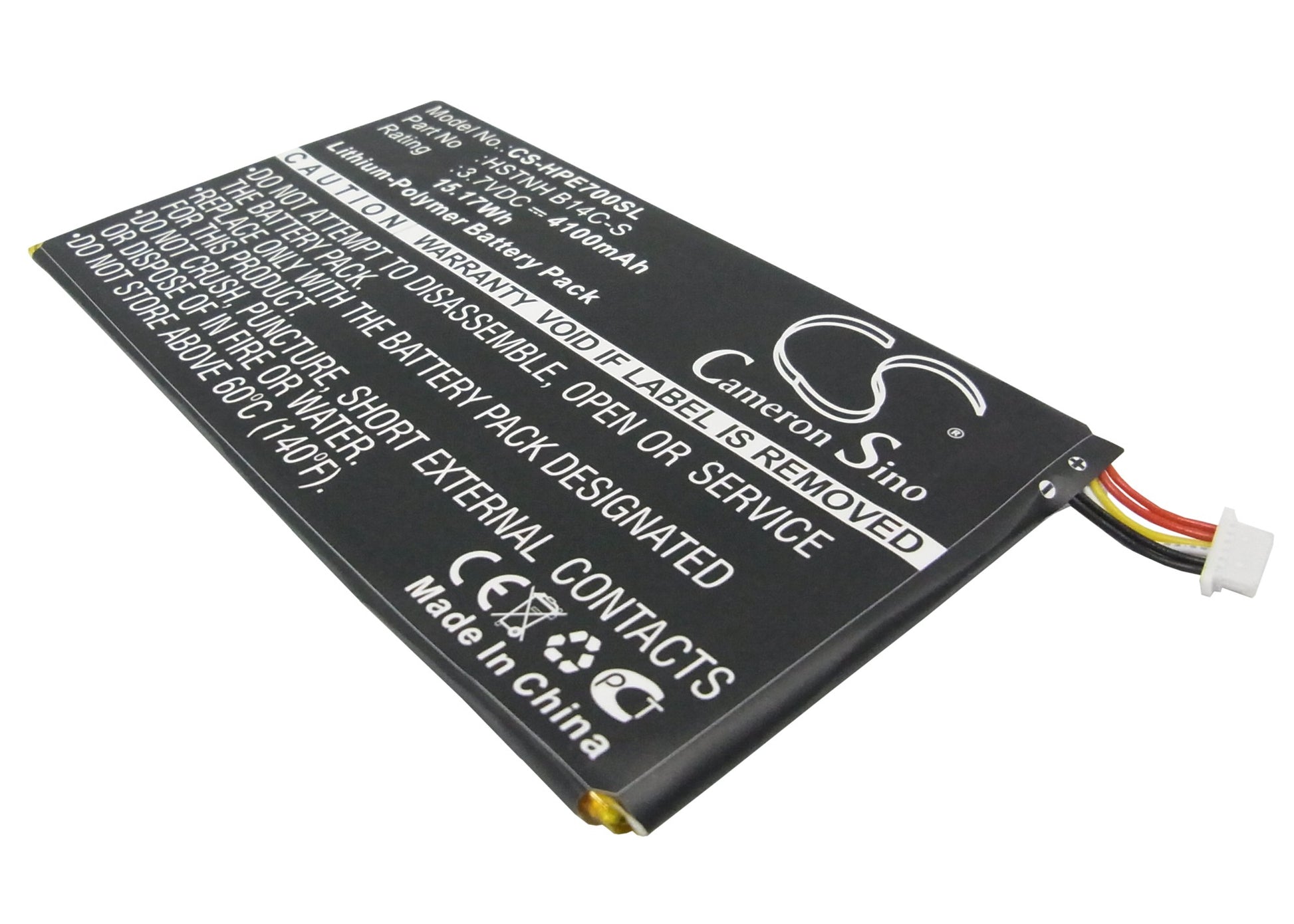 3.7V 4100mAh/15.17Wh Li-Polymer Tablet Battery for HP