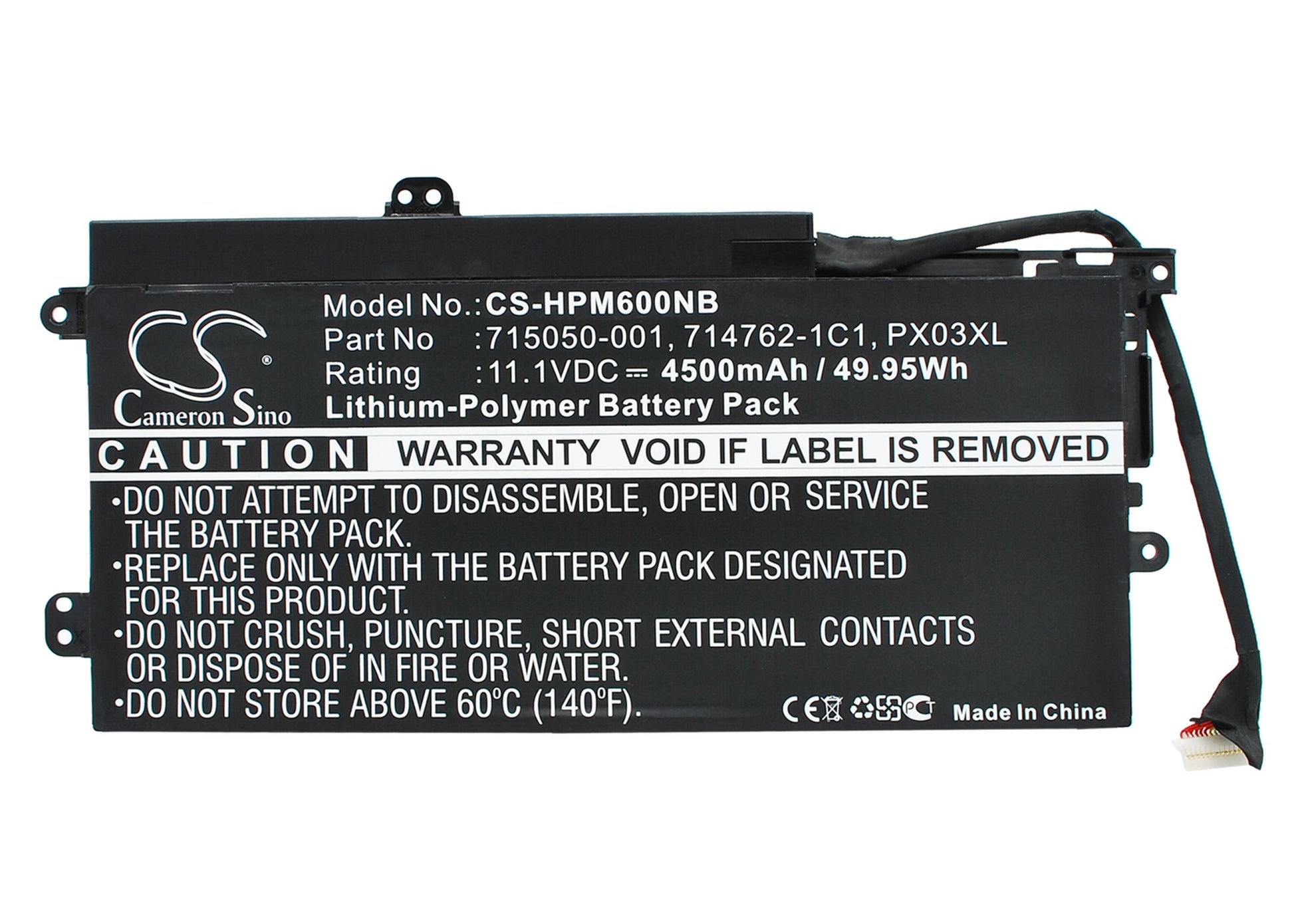 11.1V 4500mAh/49.95Wh Li-Polymer Notebook/Laptop Battery for HP