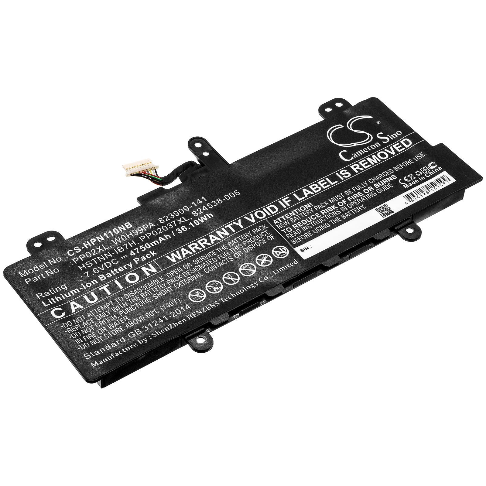 CS-HPN110NB Replacement Battery – Compatible with Pavilion 11-S001TU, Pavilion 11-S002TU, Pavilion 11-S003TU