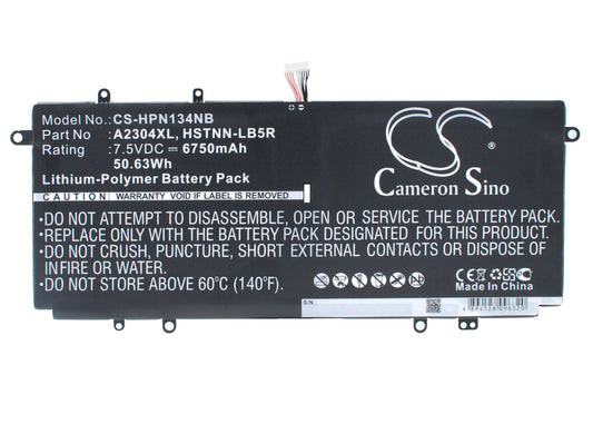 7.5V 6750mAh/50.63Wh Li-Polymer Notebook/Laptop Battery for HP