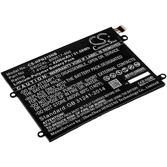 7.4V 4200mAh/31.08Wh Li-Polymer Notebook/Laptop Battery for HP