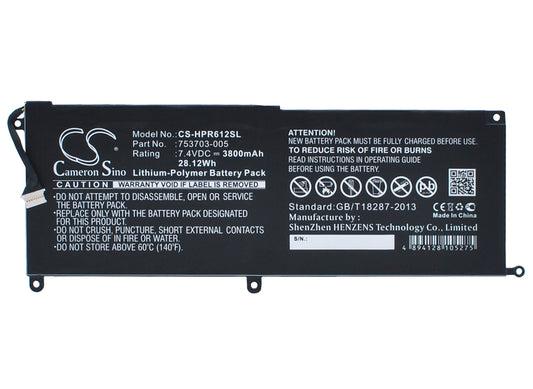 7.4V 3800mAh/28.12Wh Li-Polymer Tablet Battery for HP