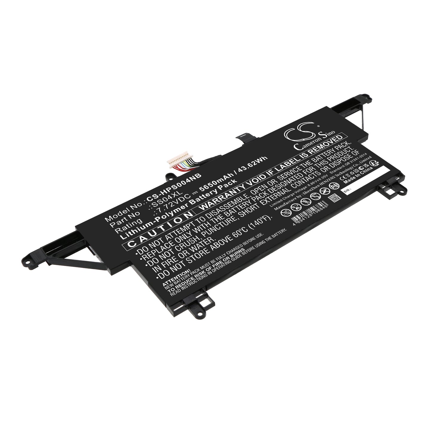 CS-HPS004NB Replacement Battery – Li-Polymer 7.72 5650mAh / 43.62Wh
