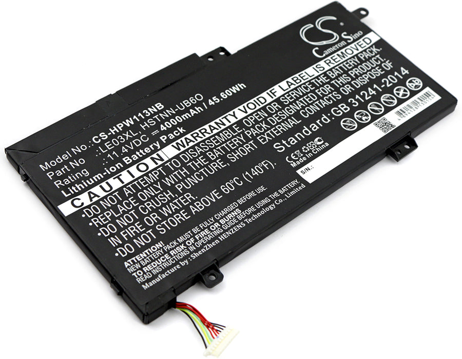 11.4V 4000mAh/45.60Wh Li-ion Notebook/Laptop Battery for HP