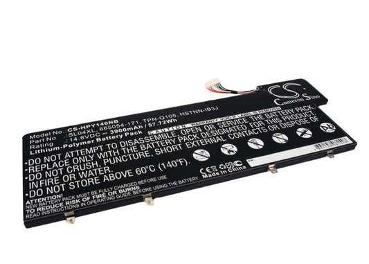 14.8V 3900mAh/57.72Wh Li-Polymer Notebook/Laptop Battery for HP
