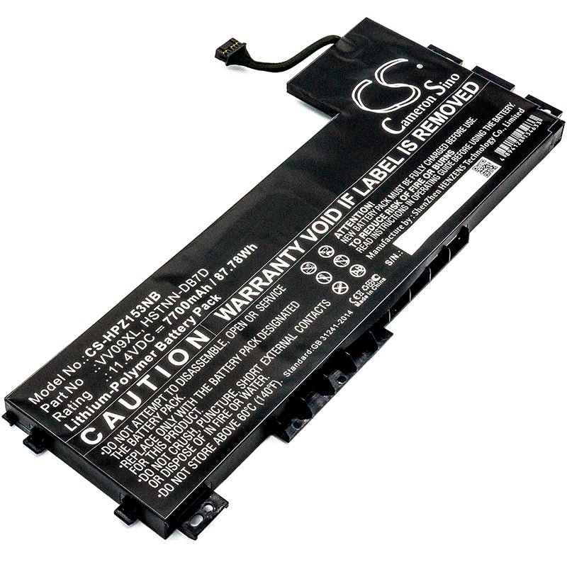 11.4V 7700mAh/87.78Wh Li-Polymer Notebook/Laptop Battery for HP