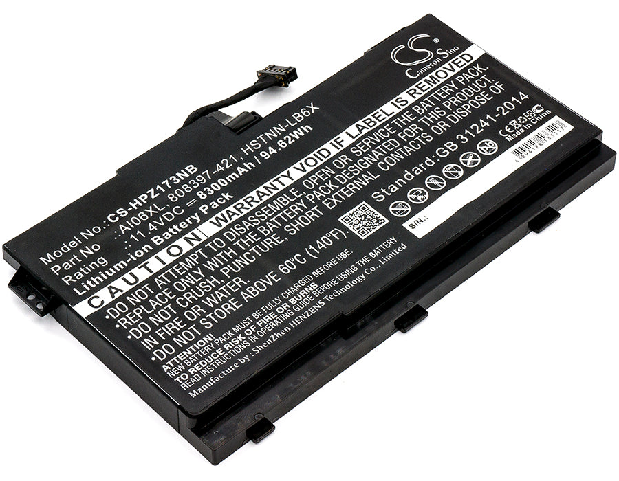 11.4V 8300mAh/94.62Wh Li-ion Notebook/Laptop Battery for HP