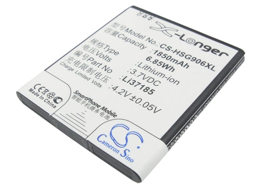 3.7V 1850mAh/6.85Wh Li-ion Mobile/SmartPhone Battery for Hisense