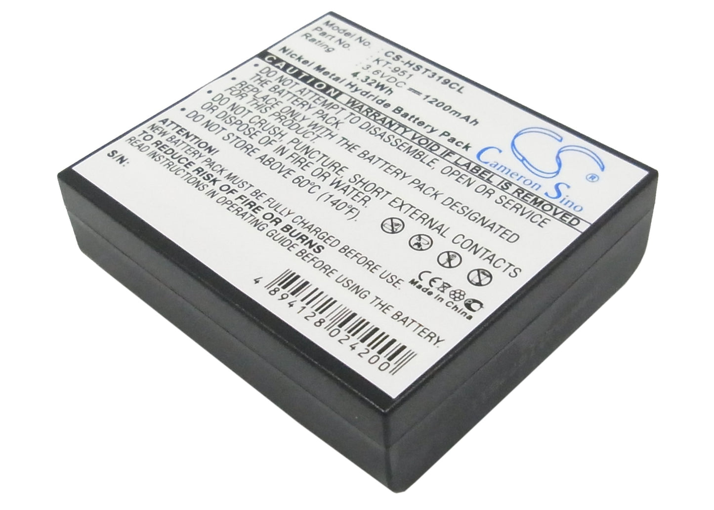 3.6V 1200mAh Ni-MH Cordless Phone Battery for Europhone