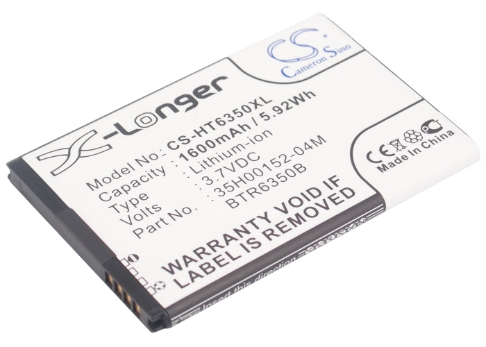 3.7V 1600mAh/5.92Wh Li-ion Mobile/SmartPhone Battery for HTC