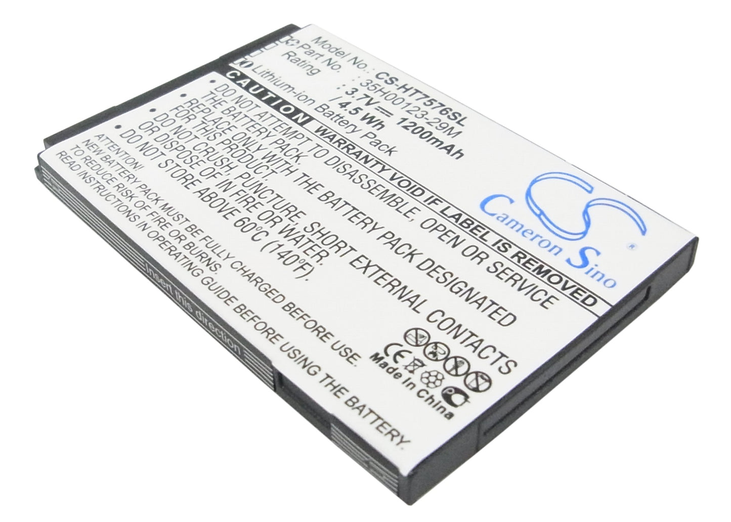 3.7V 1200mAh Li-ion Mobile/SmartPhone Battery for HTC