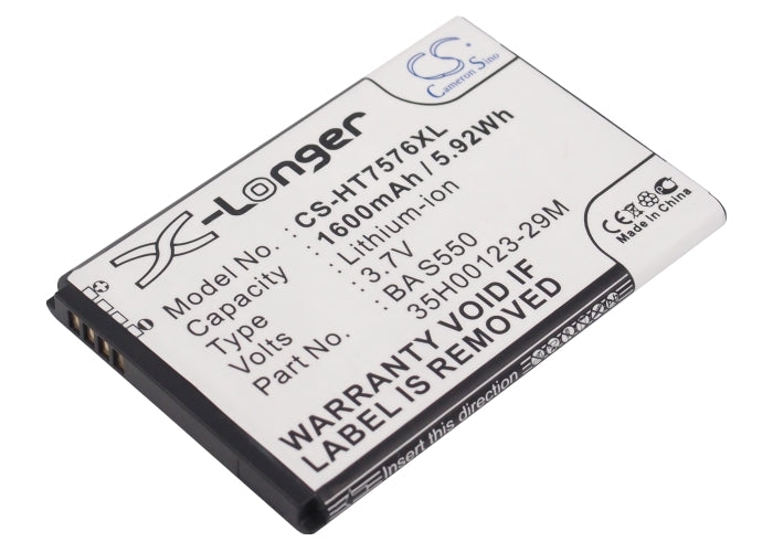 3.7V 1600mAh/5.92Wh Li-ion Mobile/SmartPhone Battery for HTC