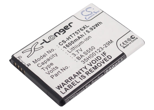 3.7V 1600mAh/5.92Wh Li-ion Mobile/SmartPhone Battery for HTC
