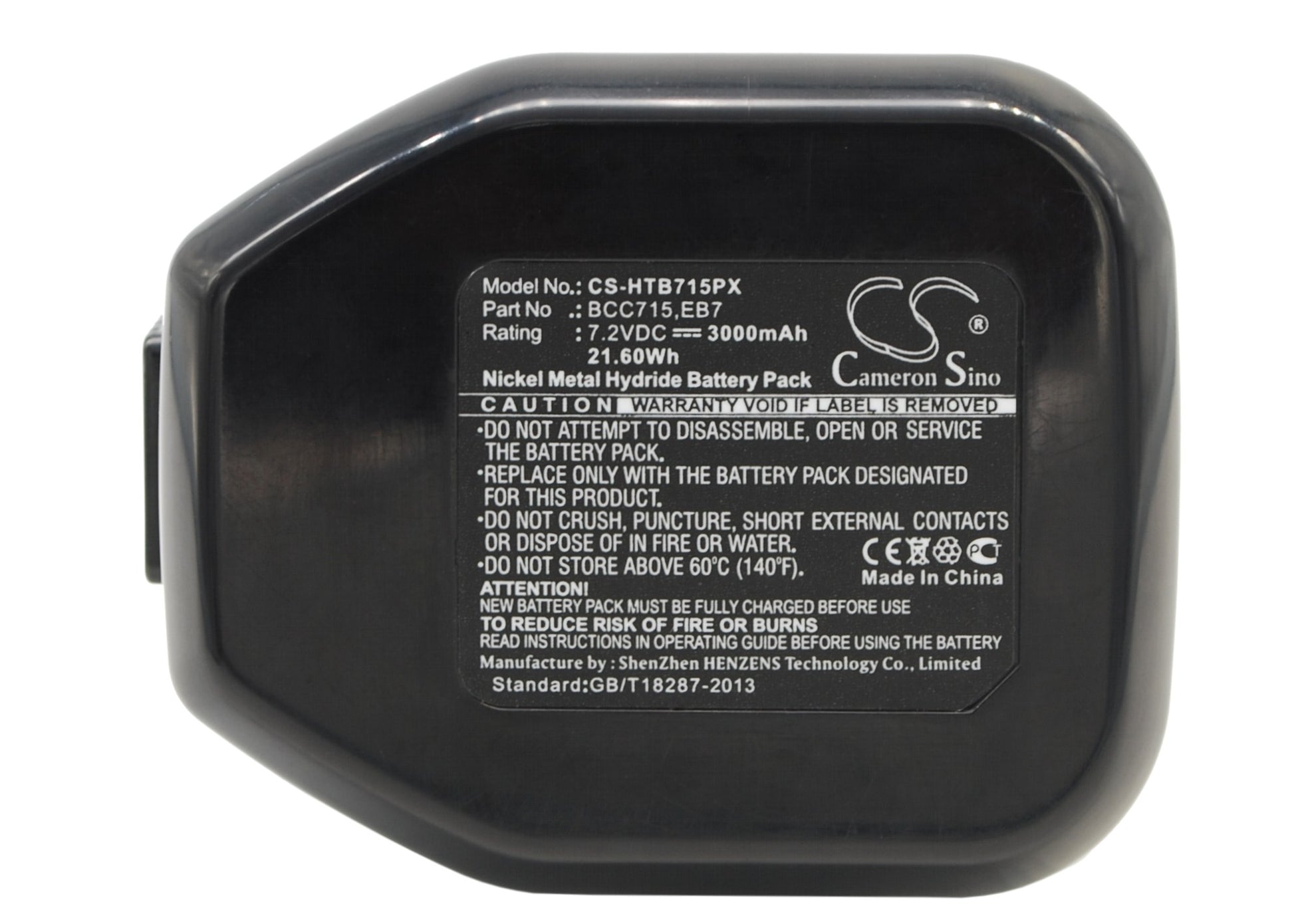 7.2V 3000mAh/21.60Wh Ni-MH Power Tools Battery for Hitachi