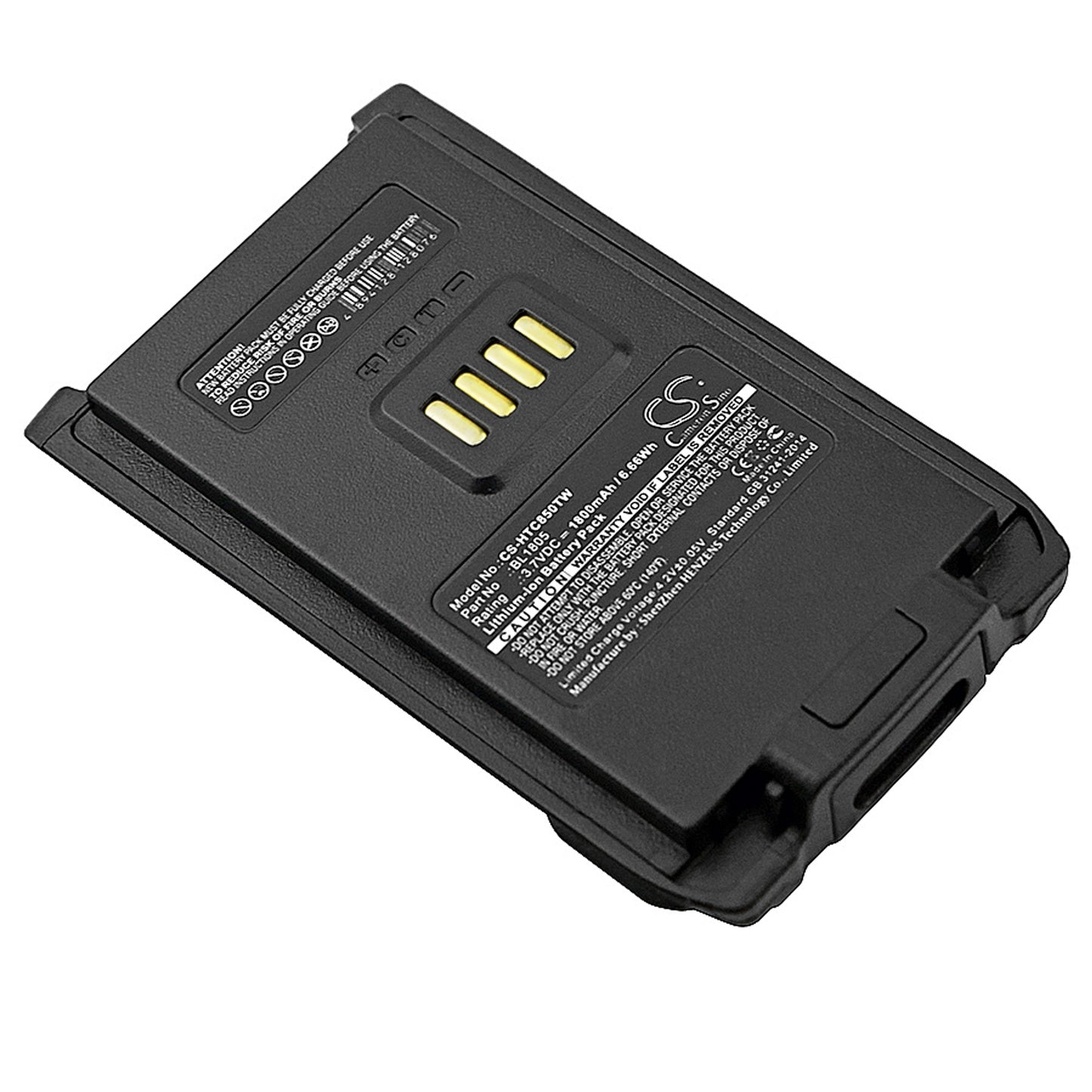 3.7V 1800mAh/6.66Wh Li-ion Two-Way Radio Battery for HYT