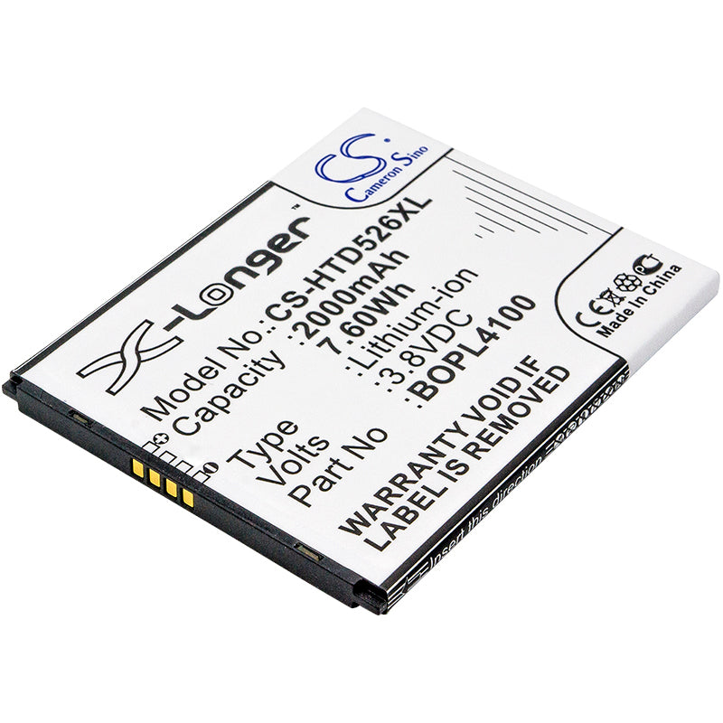 3.8V 2000mAh/7.60Wh Li-ion Mobile/SmartPhone Battery for HTC