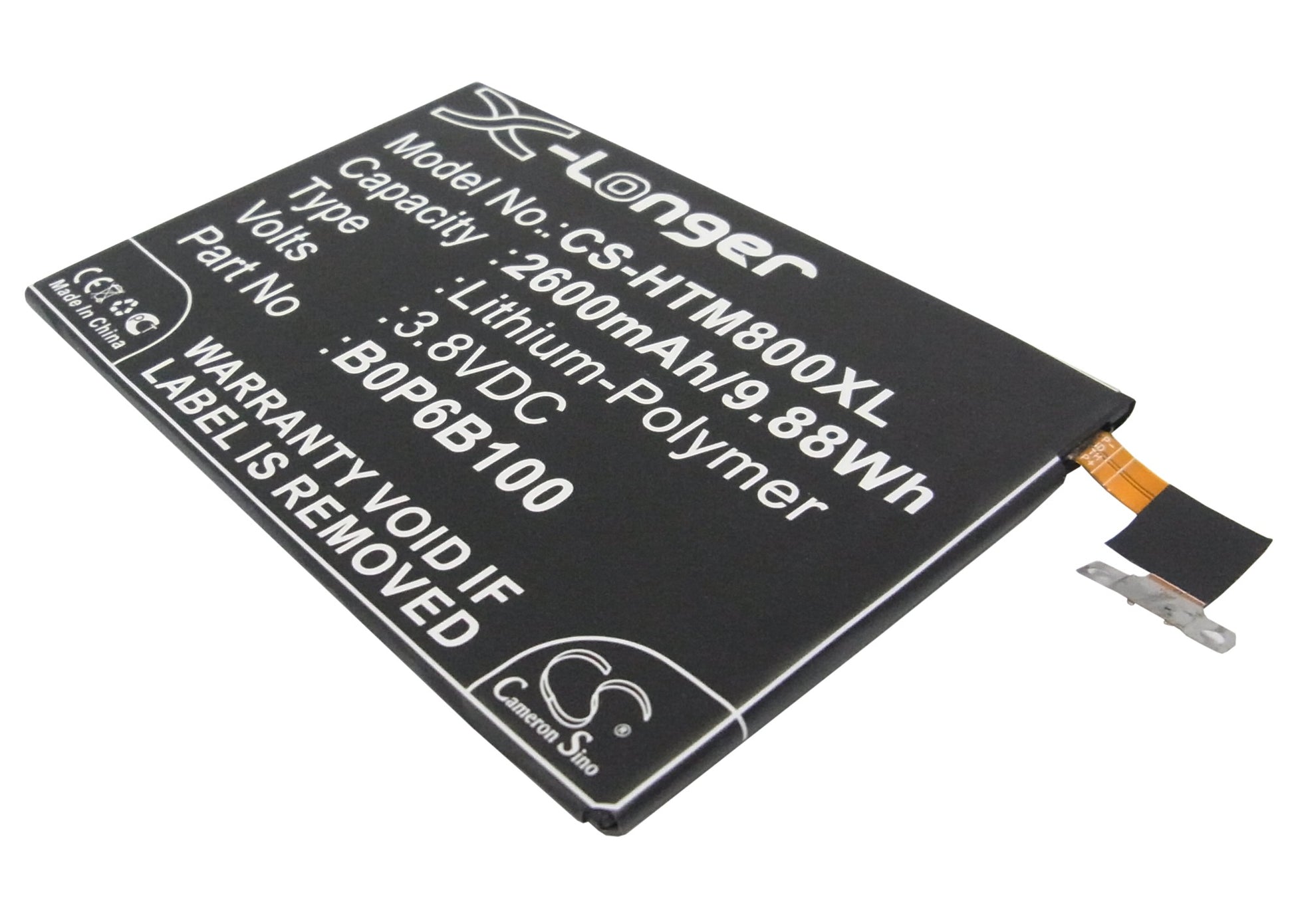 3.8V 2600mAh/9.88Wh Li-Polymer Mobile/SmartPhone Battery for HTC