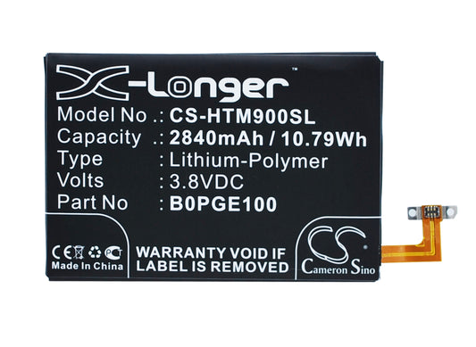 3.8V 2840mAh Li-Polymer Replacement Battery For HTC 35H00236-01M B0PGE100 BOPGE100