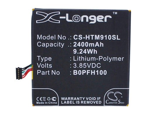 3.85V 2400mAh /9.24Wh Li-Polymer Mobile/SmartPhone Battery for HTC